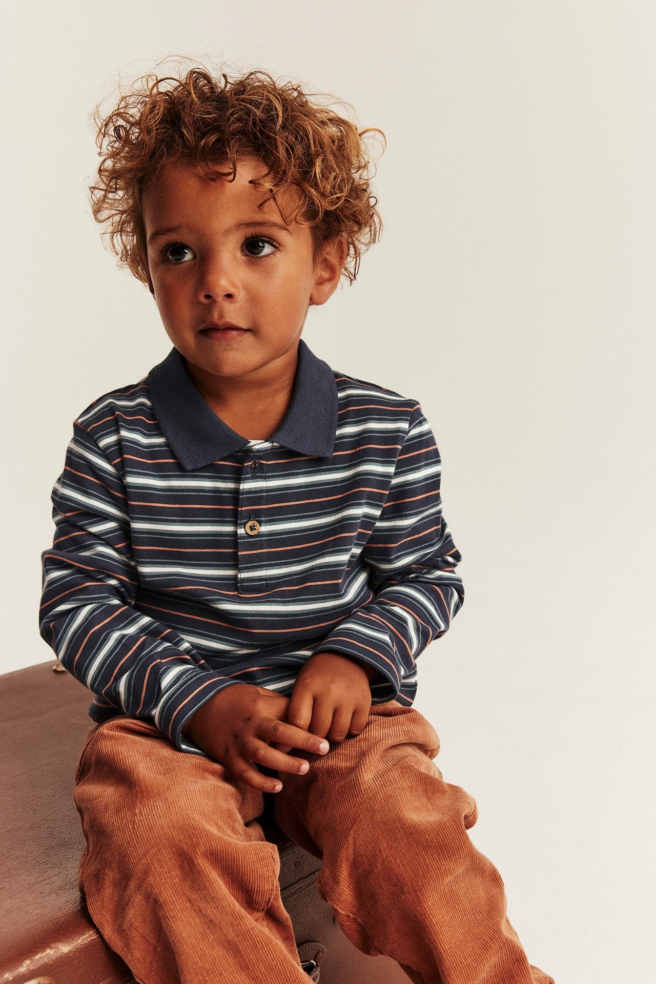 Baby & Kids blue striped polo shirt