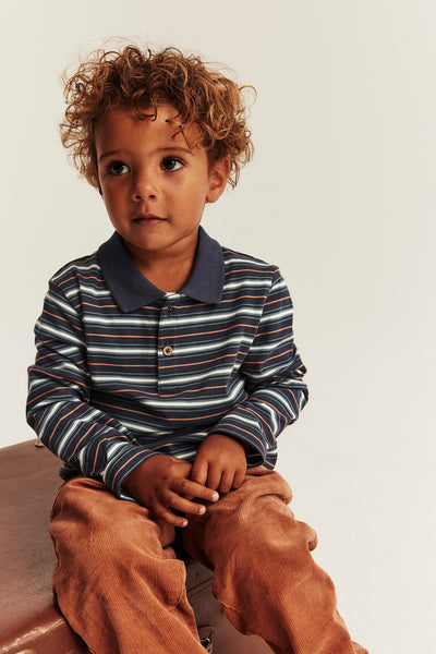 Baby & Kids blue striped polo shirt