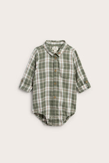 Baby collared shirt bodysuit