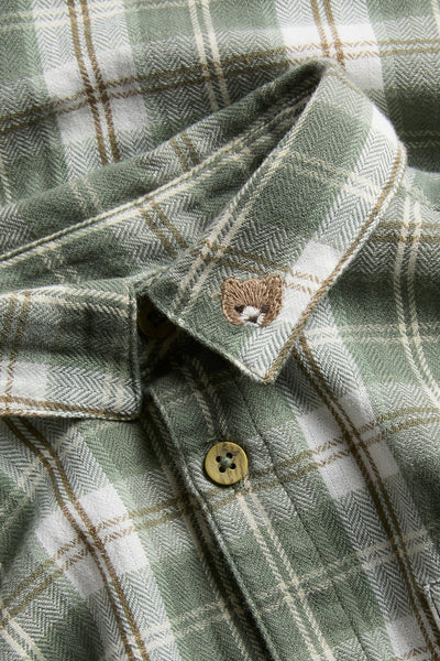 Kids checked shirt with embroidery