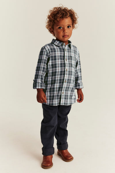 Kids checked shirt with embroidery