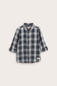 Kids checked shirt with embroidery