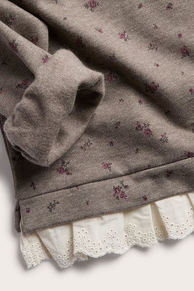Baby & Kids sweatshirt with lace frill