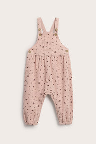 Baby pink floral dungarees