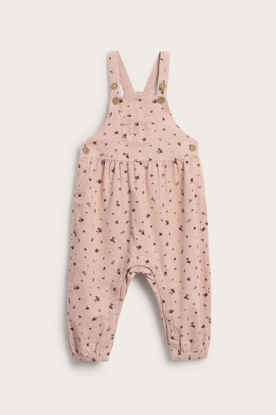 Baby pink floral dungarees