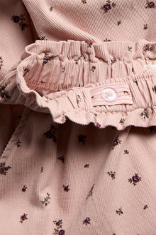 Kids pink floral corduroy trousers