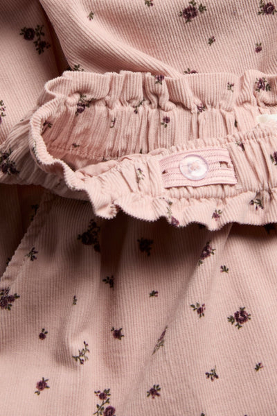 Kids pink floral corduroy trousers