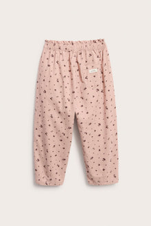 Kids pink floral corduroy trousers