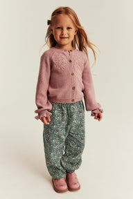 Kids floral twill trousers