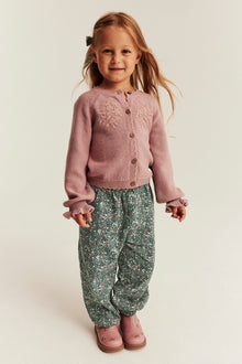 Kids floral twill trousers