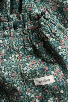Baby turquoise floral twill trousers