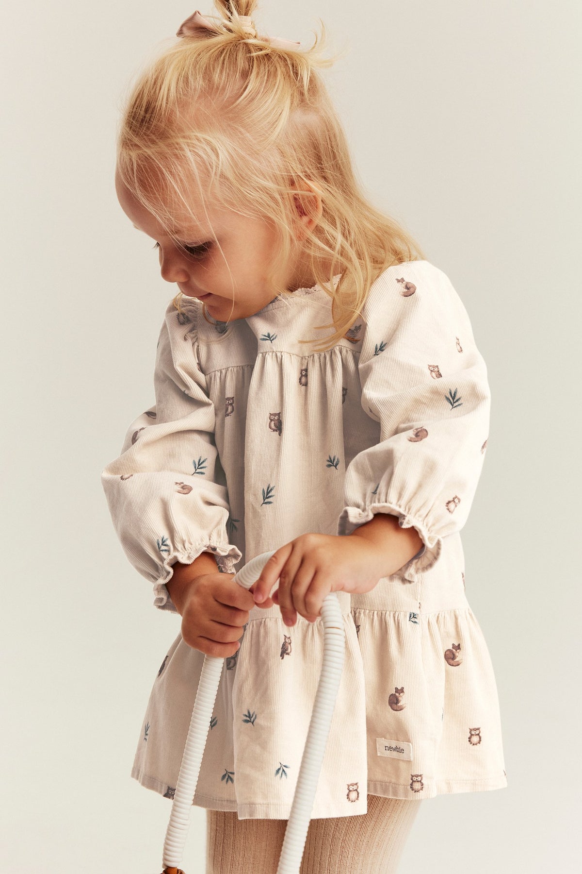Baby patterned corduroy dress