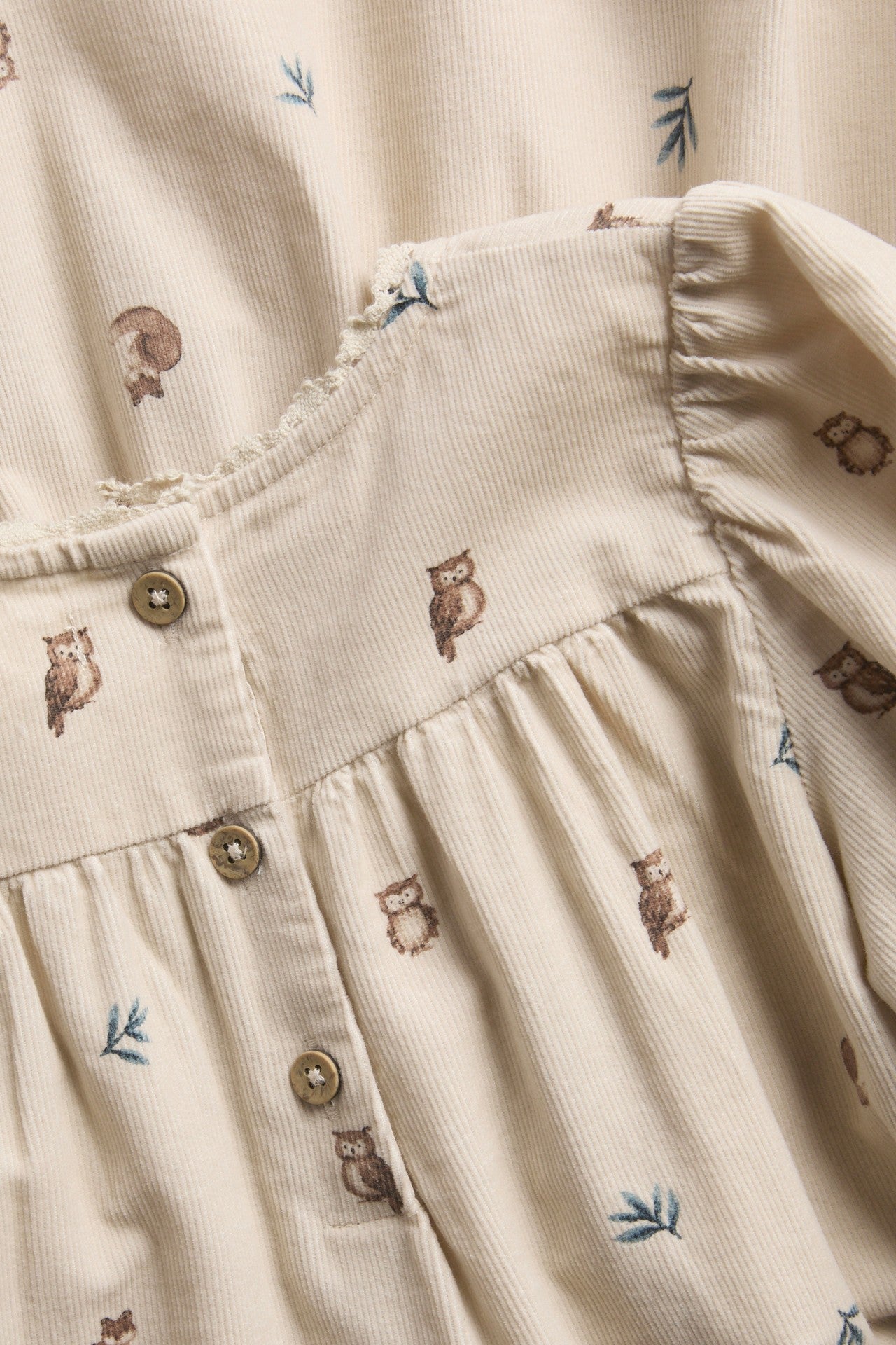 Baby patterned corduroy dress