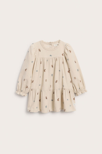Baby patterned corduroy dress