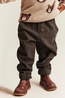Kids brown twill trousers