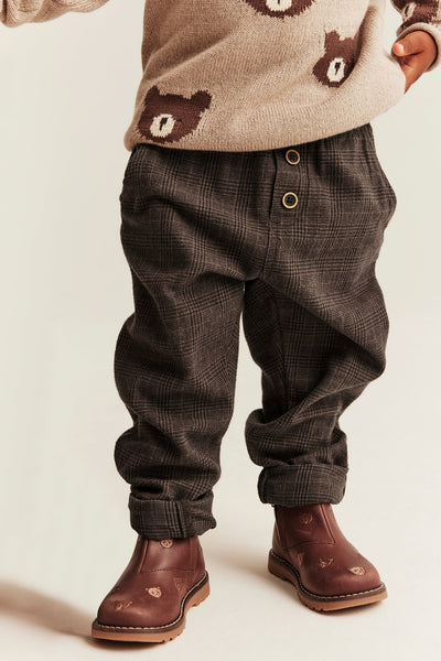Kids brown twill trousers