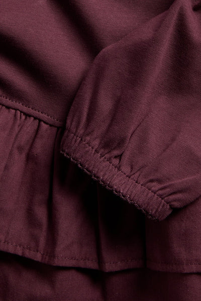 Baby & kids burgundy top with frill