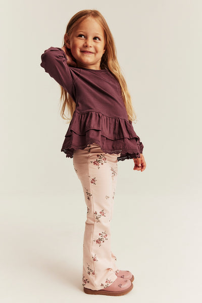Baby & kids burgundy top with frill
