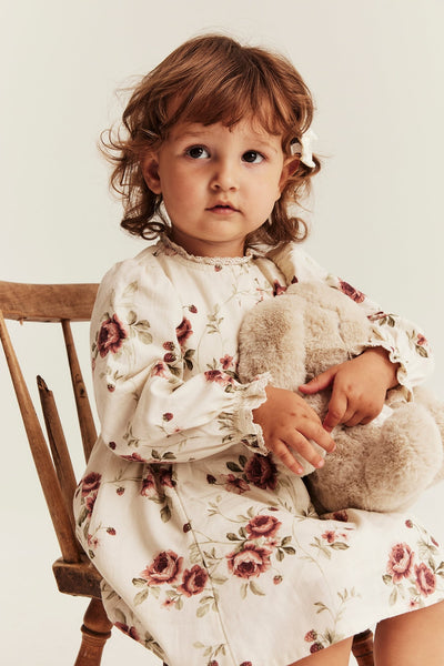 Baby white rose dress