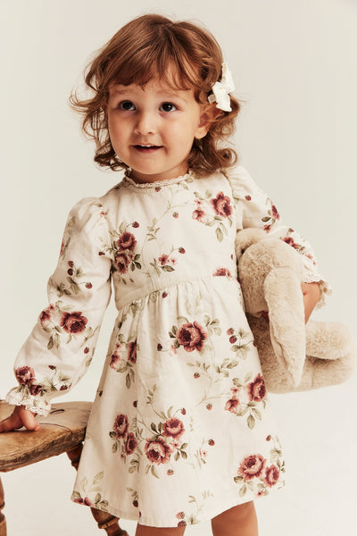 Baby white rose dress