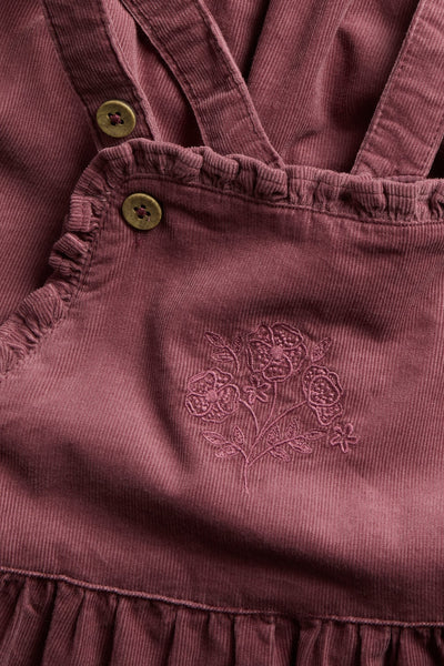 Kids pink corduroy pinafore dress