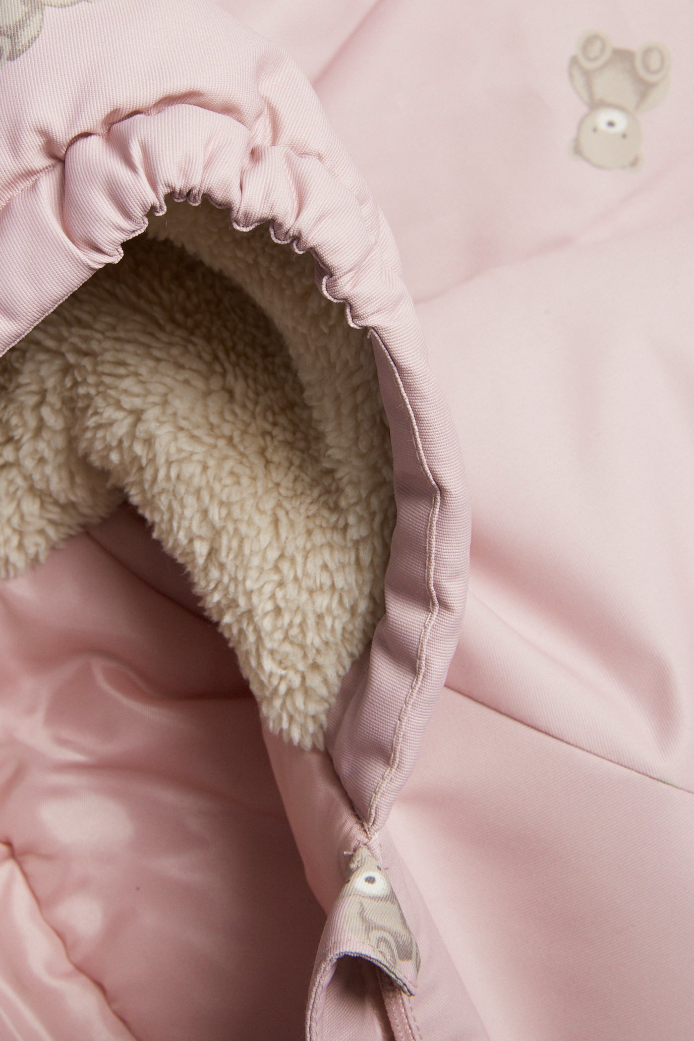 Baby pink coverall with teddy bears