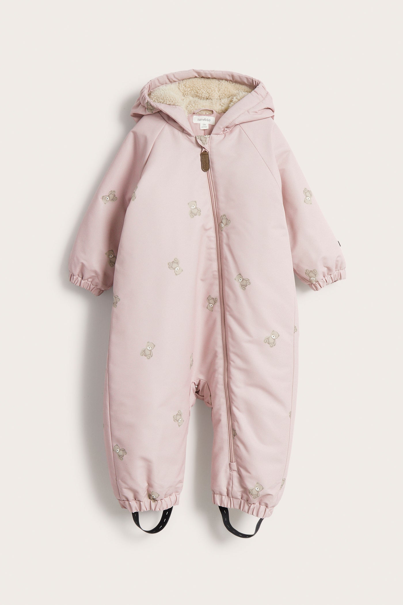 Baby pink coverall with teddy bears