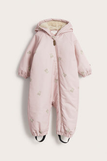 Baby pink coverall with teddy bears