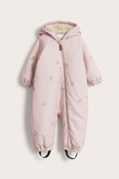 Baby pink padded pramsuit