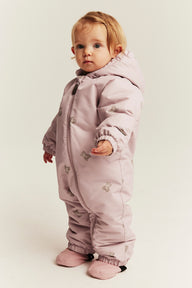 Baby pink padded pramsuit