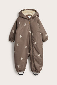 Baby brown coverall with teddy bear