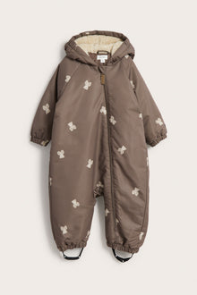 Baby brown coverall with teddy bear