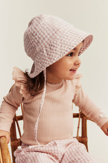 Baby & Kids pink checked sun hat