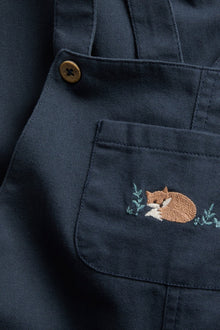 Kids blue woven dungarees
