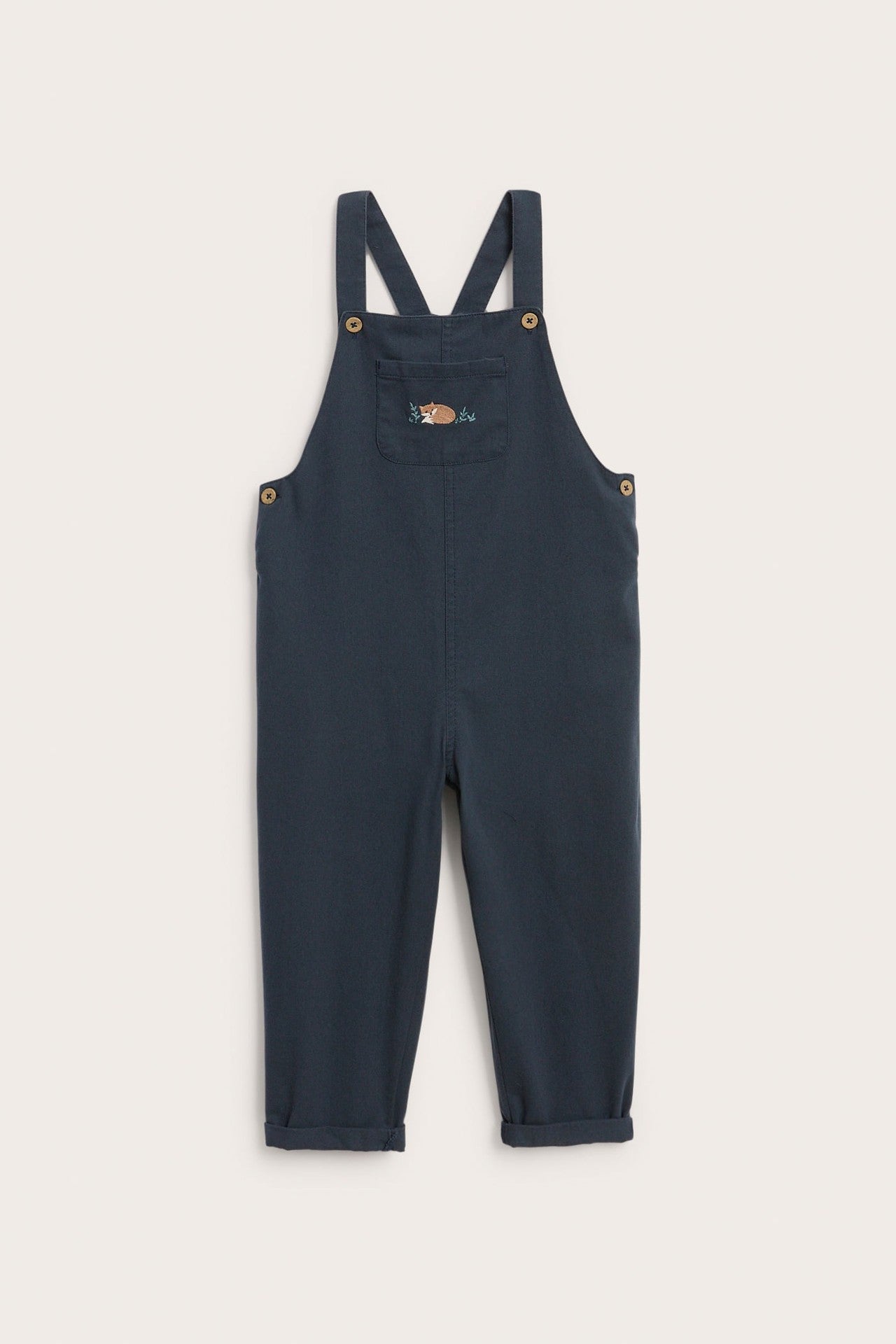 Kids blue woven dungarees