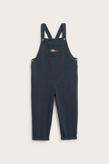 Kids blue woven dungarees