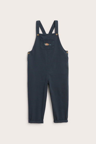 Kids blue woven dungarees
