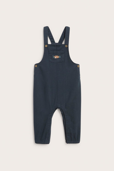 Baby dungarees with embroidered fox