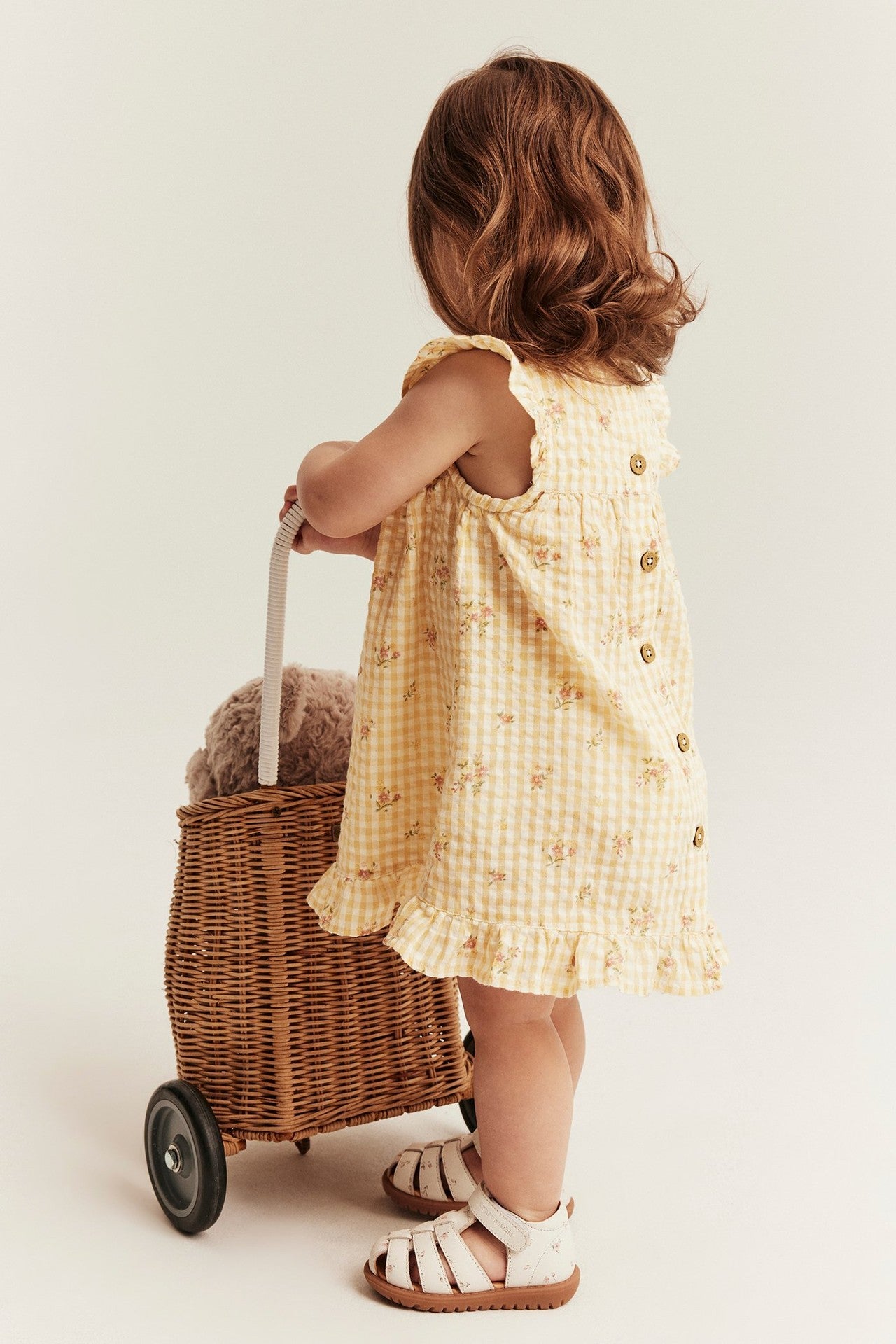 Baby yellow checked dress