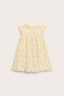 Baby yellow checked dress