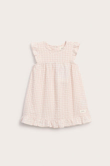 Baby pink checked dress