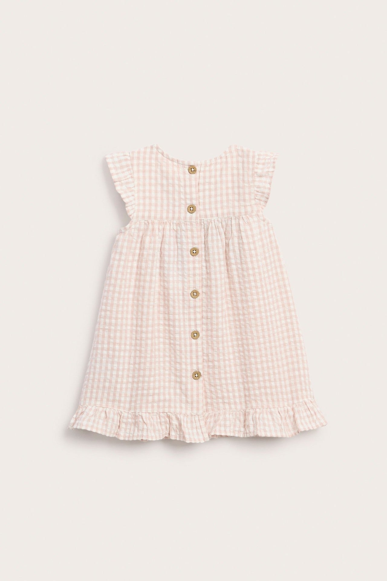 Baby pink checked dress