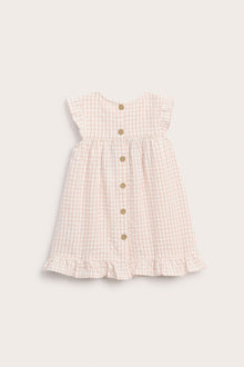Baby pink checked dress