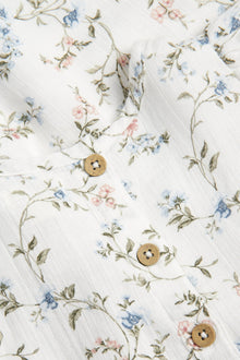 Kids floral dress with puff sleeves