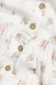 Kids floral dress with puff sleeves