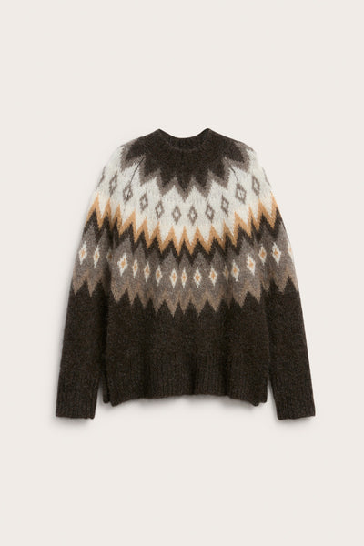 Women's mohair-blend knitted sweater