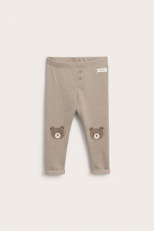 Baby leggings with bear detail