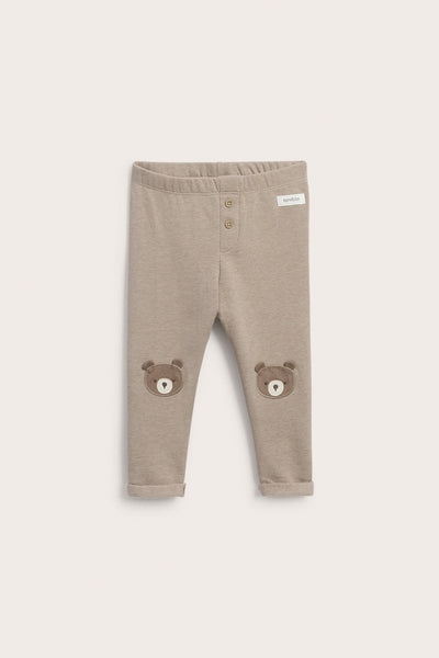 Baby leggings with bear detail