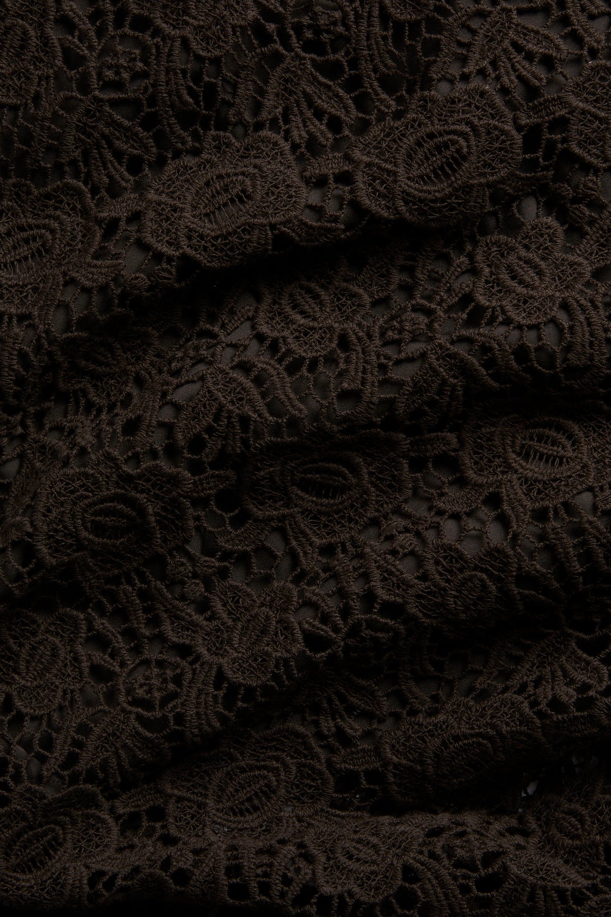 Women's brown crochet lace skirt