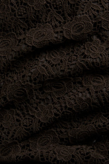 Women's brown crochet lace skirt